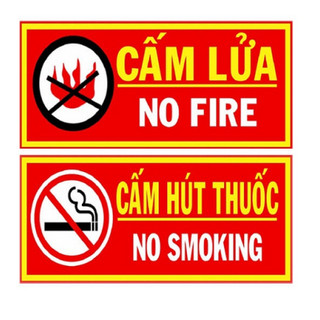 Bảng cấm lửa, cấm hút thuốc, bảng cảnh báo PCCC
