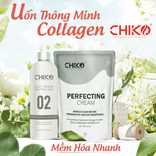 (CHÍNH HÃNG) Thuốc uốn tóc collagen thông minh CHIKO (Cặp)
