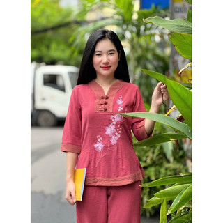 Đồ lam đi chùa#bộ chữ y cchaats liệu vải đũi co giãn mát không nhăn