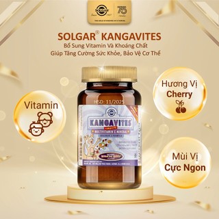Viên Uống Bổ Sung Vitamin Và Khoáng Chất Cho Trẻ Em - Solgar Kangavites Complete [Lọ 120 viên]