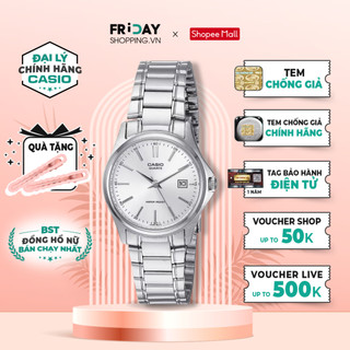 Đồng hồ casio nữ ltp-1183a-7adf mặt tròn dây kim loại chính hãng