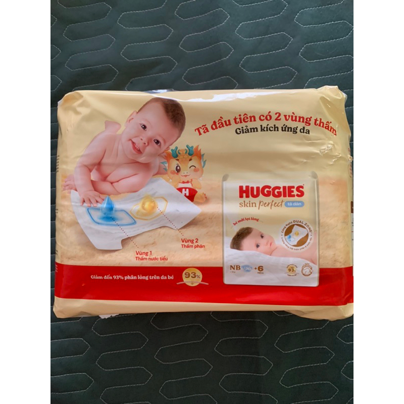 combo 50c tã dán sơ sinh huggies 3-5kg