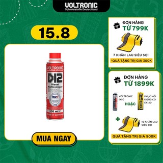 Phụ gia vệ sinh hệ thống dầu và kim phun dành cho động cơ diesel VOLTRONIC d12 diesel multireiniger