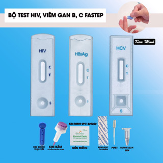 [Mã COSDAY - 50k đơn 250k] Bộ 3 test HIV, Viêm gan B (HbAg), Viêm gan C (HCV) Fastep