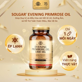 Viên Uống Evening Primrose Oil Solgar Tinh Dầu Hoa Anh Thảo Cân Bằng Nội Tiết Tố [Lọ 60 viên]