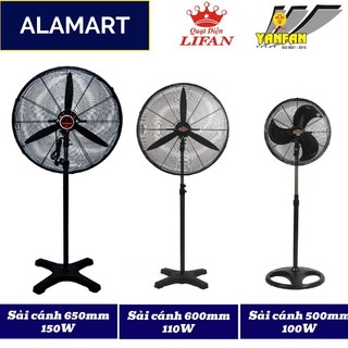 Quạt đứng công nghiệp Yanfan D-26CN 150W cánh nhôm 650mm Lifan Đ-24CX 110W cánh nhựa 600mm