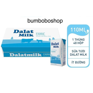 Thùng sữa DALAT MILK hộp 110ml ít đường 110ml - date 4/2026