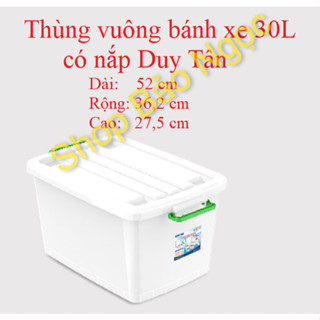 (Giao toàn quốc) Thùng nhựa bánh xe đựng đồ Duy Tân 30L