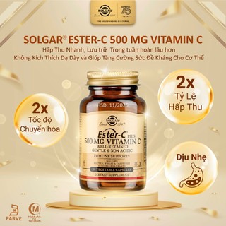 Viên Uống Solgar Ester-C Plus -Vitamin C Thế Hệ Mới, Không Kích Ứng Dạ Dày,Hấp Thu Nhanh [50 viên]