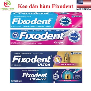 Keo dán hàm giả hàm tháo lắp Fixodent 68g, hàng chính hãng P&G - USA