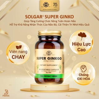 Viên Uống Bạch Quả Solgar Super Ginkgo Biloba - Bổ Não Tăng Cường Chức Năng Tuần Hoàn Não [120 Viên]