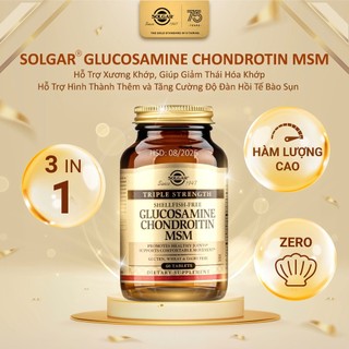 Viên Uống Solgar Triple Strength Glucosamine Condrotin MSM Hỗ Trợ Xương Khớp, Giúp Giảm Thái Hóa Khớp ( Date T8/2025)