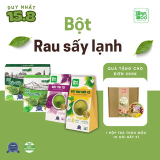 Bột rau sấy lạnh Bamboo bột Cần Tây, Rau má, Chùm ngây nguyên chất, siêu mịn hộp 20 gói/ 60g