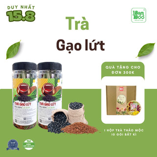 Combo 2 Trà gạo lứt đậu đen lá dứa Bamboo - 350g x 2 Hủ