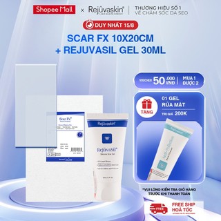 Bộ sản phẩm xóa mờ sẹo lồi REJUVASKIN Scar Heal Kit ( 30ml và 10x20cm)