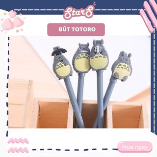 Bút totoro gel nước mực đen màu xám cute