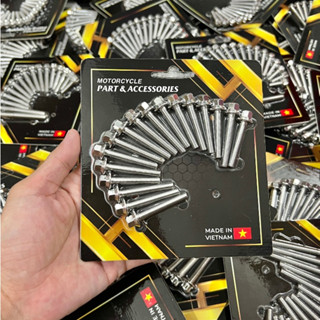  Combo Ốc lốc máy salaya 6li trụ thái chất liệu inox304 ép vỉ sẳn 