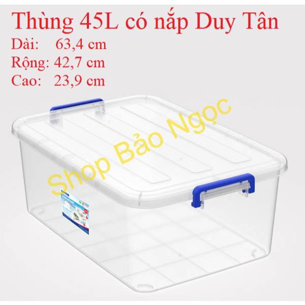 Thùng chữ nhật 45L nhựa Duy Tân