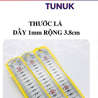 Thước Lá Tunuk Thước Kẻ bản dầy 1mm ngang 3.8mm - Không gỉ - Không Oxi Hóa - Ăn Mòn