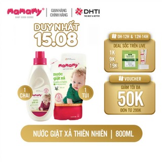 Nước giặt xả thiên nhiên Mamamy an toàn cho bé chai/túi 800ml