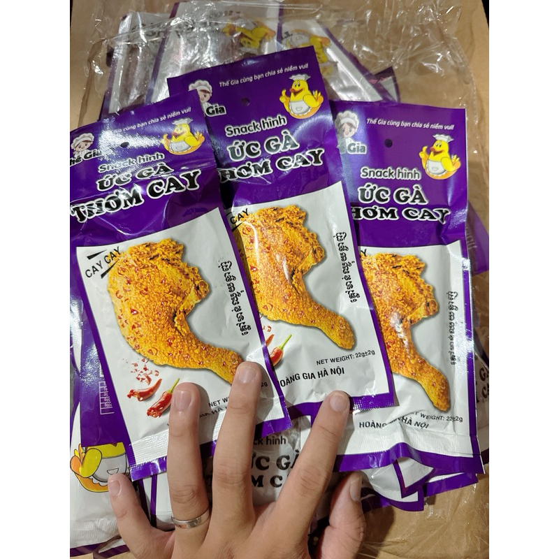 Snack Tăm Cay đùi gà đỏ,tím