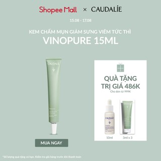 Kem chấm mụn Caudalie Vinopure Salicylic Spot Solution 15ml - Nhập khẩu độc quyền từ Pháp