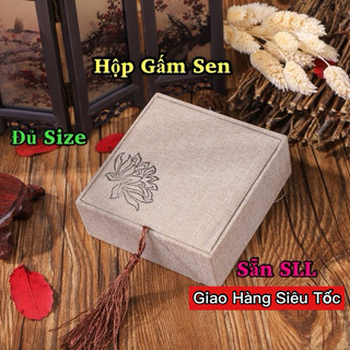 Hộp Gấm Sen Đủ Size, đựng đồ phong thuỷ , trang sức
