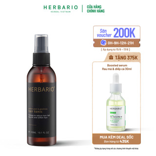 Nước xịt dưỡng tóc tinh dầu Vỏ Bưởi Pomelo và Bồ Kết Herbario 100ml
