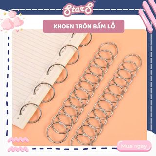 Khoen Tròn Làm Flashcard Sổ Tay Starhanoi Móc Vòng Còng Đóng Sổ