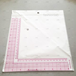 Thước kẻ nhựa vuông góc chữ L #010101
