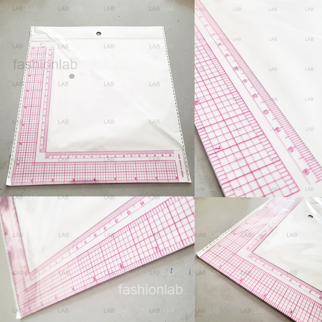 Thước kẻ nhựa vuông góc chữ L #010101