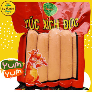 Xúc xích Đức Bevin 500g, 10 cây, tiết kiệm, giòn dai, phù hợp quán trà sữa làm từ thịt gà tươi thực phẩm An Phát Phát
