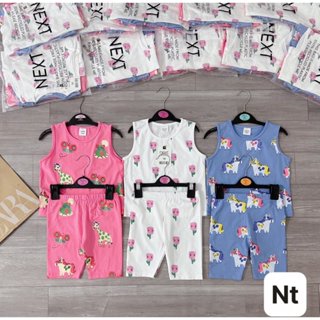 Set 3 bộ cộc tay cho bé gái chất liệu cotton 4c mềm mát, bộ quần áo bé gái họa tiết dễ thương 8-28kg, mặc đi học đi chơi