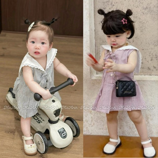 [Hàng thiết kế 7-17kg] Váy thuỷ thủ cho bé gái caro cover hãng chất vải thô Hàn cao cấp nhiều size