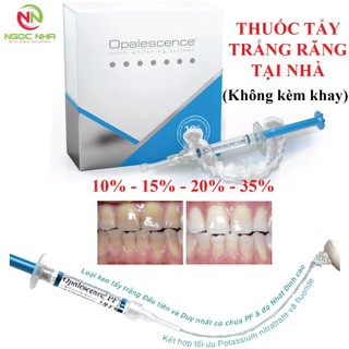 Gel tẩy trắng răng tại nhà Opalescence có chứa PF (Nitrat Kali & Fluor) giúp giảm ê buốt, tuýp 1.2ml