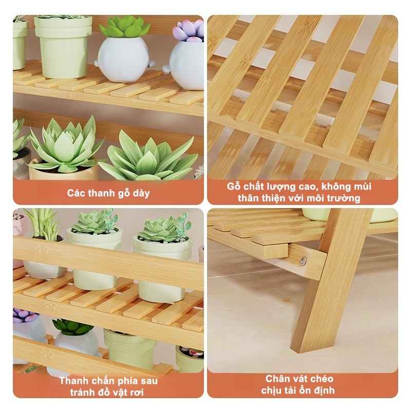 SUNNY BIERE Giá Cao Cấp,Kệ Để Chậu Hoa Cây Cảnh,Đồ Trang Trí Tre Tự Nhiên Mối Mọt | BigBuy360 - bigbuy360.vn