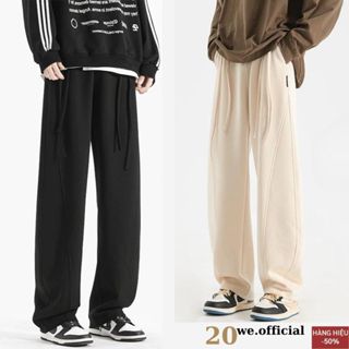 Quần nỉ bông nam nữ bigsize, quần dài nỉ bông ống rộng lai thun thời trang Cao Cấp 20We