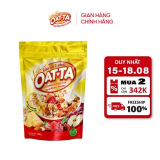 Combo 2 yến mạch trái cây hạnh nhân oatta thơm béo đậm chất vị phô mai có thể ăn liền túi 300g