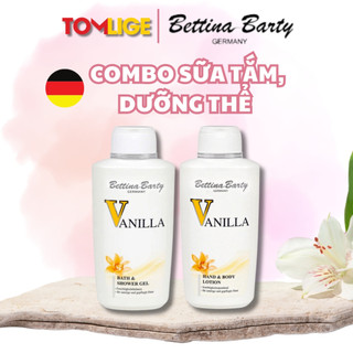 Combo Sữa Tắm, Dưỡng Thể Bettina Barty Vanilla 500ml Hương Nước Hoa Thơm Quyến Rũ Tomlige Hàng Đức