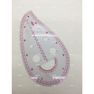 Thước kẻ nhựa giọt nước vẽ vòng nách (cái) #010101