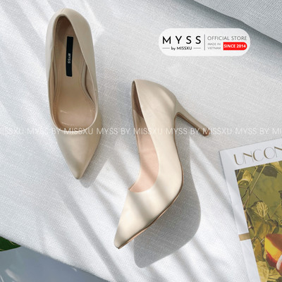 Giày cao gót nữ MYSS mũi nhọn 8cm da lì thời trang - CG143