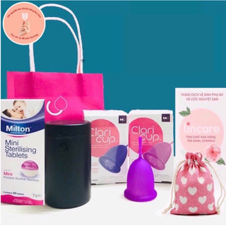 ( FULL QUÀ TẶNG) Cốc nguyệt san CLARICUP của Tập đoàn Claripharm sản xuất tại Pháp