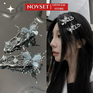 Kẹp Tóc Mái Opal Bướm Hoa Kim Loại [ MÃ B602 ]