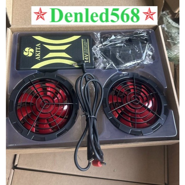 Bộ Pin áo điều hòa Akita 96.000mAh Trọn bộ áo điều hòa Nhật Bản Chính Hãng