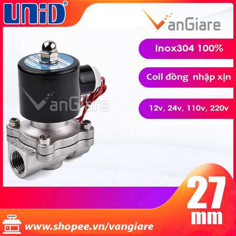 Van điện từ inox 27mm UWS tròn