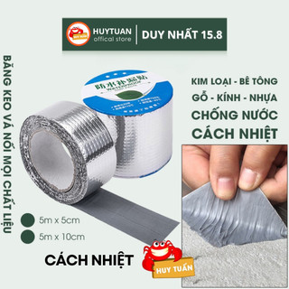 Cuộn 5 mét băng keo dán rộng 5cm/10cm - Miếng dán siêu dính - Miếng dán chống thấm nước - Keo chống dột TRAP PASTE (BKT)