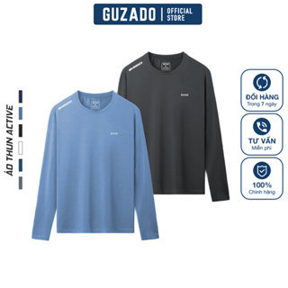 COMBO2 Áo thun nam dài tay Guzado Giữ Nhiệt Tốt,Vải Heattech Cao Cấp, Co Giãn 4 Chiều CB2GDT01