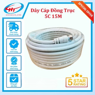Dây Cáp Đồng Trục 5C 15M Cuộn Tròn An Viên (Có 1 đầu f5 và 1 đầu f đực)- Hàng chất lượng cao