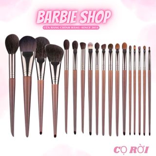 [Cọ Lẻ Đủ Loại] Cọ Trang Điểm Lông Thú Thân Gỗ Lớn - Nhỏ [Khối - Má Hồng - Môi - Mắt] + Cọ OFÉLIA LIP SMUDGE BRUSH