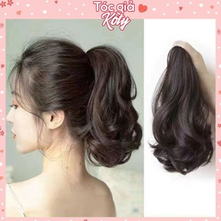 Tóc giả kẹp ngoạm xoăn ngắn cho nữ trẻ trung cá tính T524